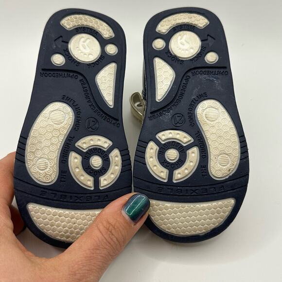 Apakowa Bowtie Metallic Mary Jane Flats Arch Support Sz EU 21 US Toddler Size 5 - Picture 6 of 7